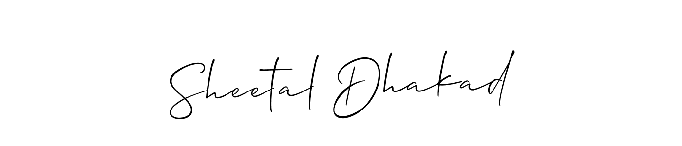 Make a short Sheetal Dhakad signature style. Manage your documents anywhere anytime using Allison_Script. Create and add eSignatures, submit forms, share and send files easily. Sheetal Dhakad signature style 2 images and pictures png