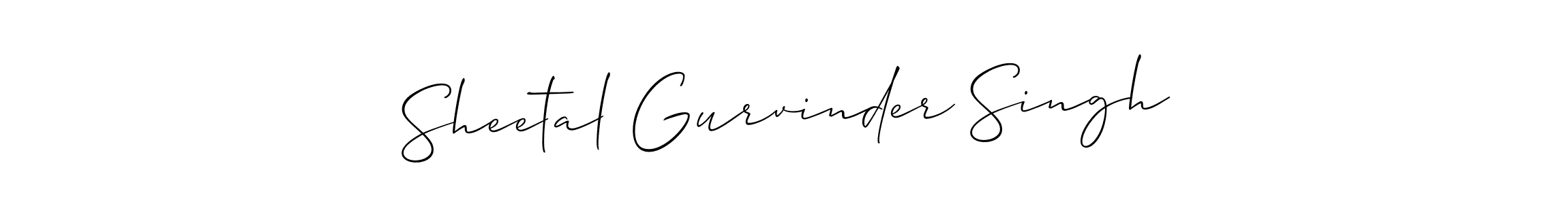 Use a signature maker to create a handwritten signature online. With this signature software, you can design (Allison_Script) your own signature for name Sheetal Gurvinder Singh. Sheetal Gurvinder Singh signature style 2 images and pictures png