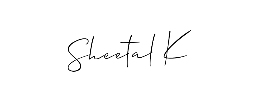 Make a beautiful signature design for name Sheetal K. Use this online signature maker to create a handwritten signature for free. Sheetal K signature style 2 images and pictures png