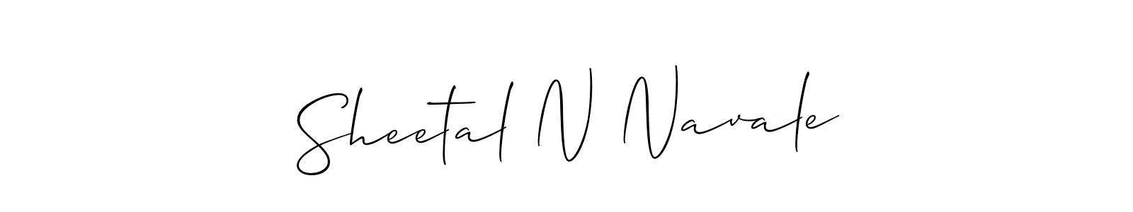 This is the best signature style for the Sheetal N Navale name. Also you like these signature font (Allison_Script). Mix name signature. Sheetal N Navale signature style 2 images and pictures png