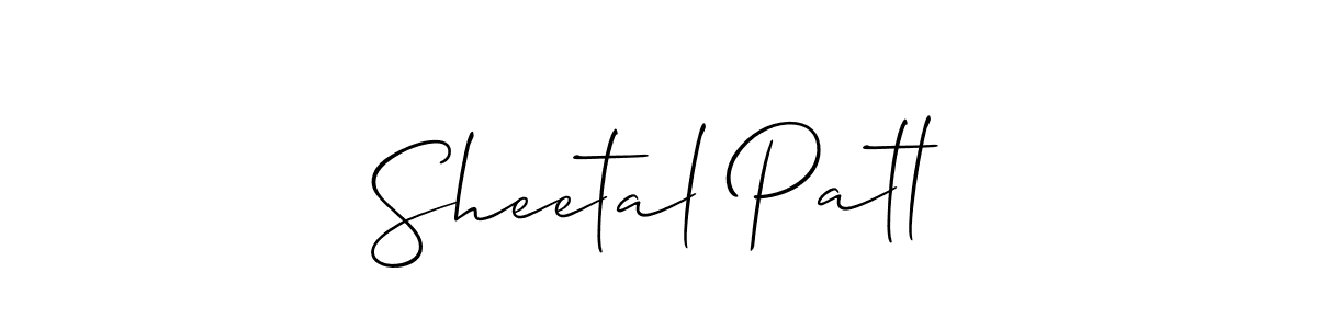 Also we have Sheetal Patl name is the best signature style. Create professional handwritten signature collection using Allison_Script autograph style. Sheetal Patl signature style 2 images and pictures png