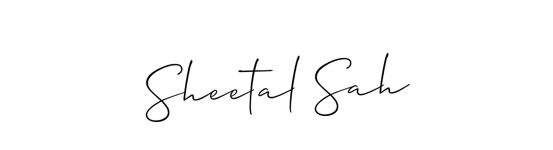 How to make Sheetal Sah signature? Allison_Script is a professional autograph style. Create handwritten signature for Sheetal Sah name. Sheetal Sah signature style 2 images and pictures png