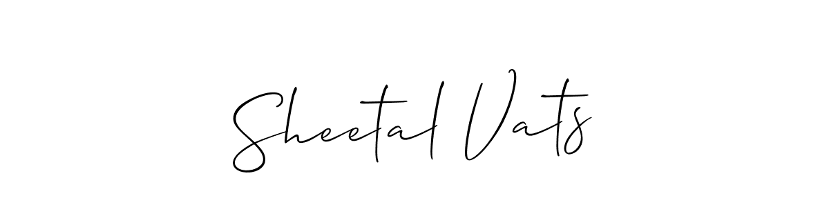 Make a beautiful signature design for name Sheetal Vats. Use this online signature maker to create a handwritten signature for free. Sheetal Vats signature style 2 images and pictures png