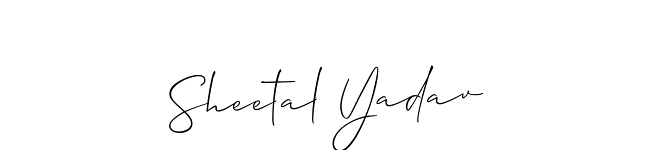 Also You can easily find your signature by using the search form. We will create Sheetal Yadav name handwritten signature images for you free of cost using Allison_Script sign style. Sheetal Yadav signature style 2 images and pictures png