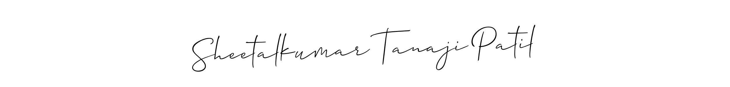 Also You can easily find your signature by using the search form. We will create Sheetalkumar Tanaji Patil name handwritten signature images for you free of cost using Allison_Script sign style. Sheetalkumar Tanaji Patil signature style 2 images and pictures png