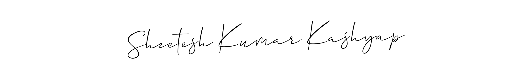 You should practise on your own different ways (Allison_Script) to write your name (Sheetesh Kumar Kashyap) in signature. don't let someone else do it for you. Sheetesh Kumar Kashyap signature style 2 images and pictures png