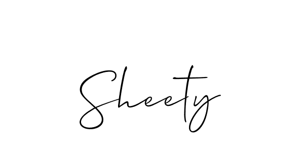 Design your own signature with our free online signature maker. With this signature software, you can create a handwritten (Allison_Script) signature for name Sheety. Sheety signature style 2 images and pictures png