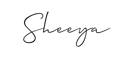 Designed for modern professionals: Sheeya name signature crafted with Allison_Script script. Ready for digital PDF workflows. Sheeya signature style 2 images and pictures png