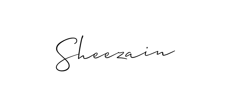 You should practise on your own different ways (Allison_Script) to write your name (Sheezain) in signature. don't let someone else do it for you. Sheezain signature style 2 images and pictures png