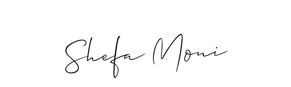 How to Draw Shefa Moni signature style? Allison_Script is a latest design signature styles for name Shefa Moni. Shefa Moni signature style 2 images and pictures png