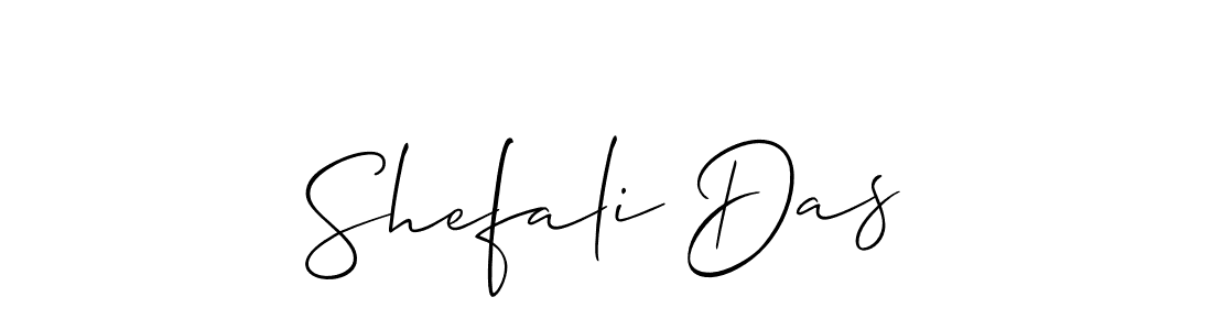 Design your own signature with our free online signature maker. With this signature software, you can create a handwritten (Allison_Script) signature for name Shefali Das. Shefali Das signature style 2 images and pictures png