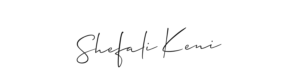 It looks lik you need a new signature style for name Shefali Keni. Design unique handwritten (Allison_Script) signature with our free signature maker in just a few clicks. Shefali Keni signature style 2 images and pictures png