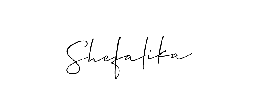 Make a beautiful signature design for name Shefalika. With this signature (Allison_Script) style, you can create a handwritten signature for free. Shefalika signature style 2 images and pictures png