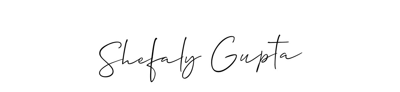 Create a beautiful signature design for name Shefaly Gupta. With this signature (Allison_Script) fonts, you can make a handwritten signature for free. Shefaly Gupta signature style 2 images and pictures png