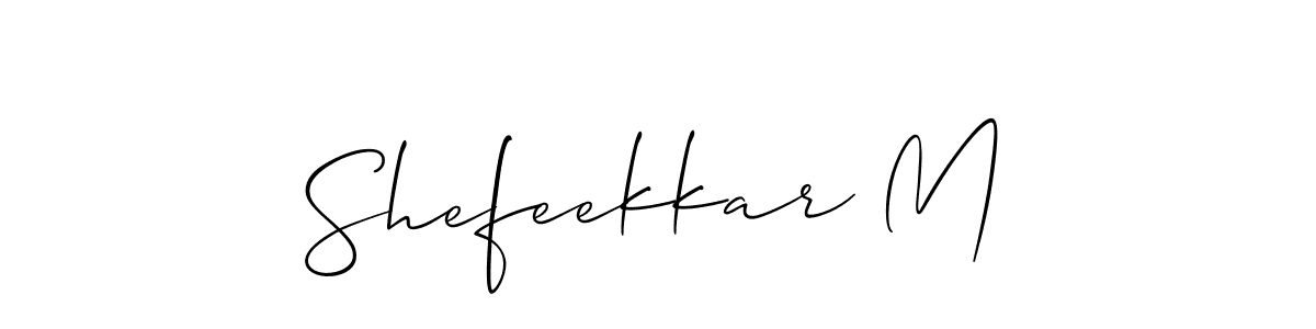 Similarly Allison_Script is the best handwritten signature design. Signature creator online .You can use it as an online autograph creator for name Shefeekkar M. Shefeekkar M signature style 2 images and pictures png