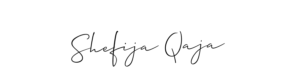 Similarly Allison_Script is the best handwritten signature design. Signature creator online .You can use it as an online autograph creator for name Shefija Qaja. Shefija Qaja signature style 2 images and pictures png