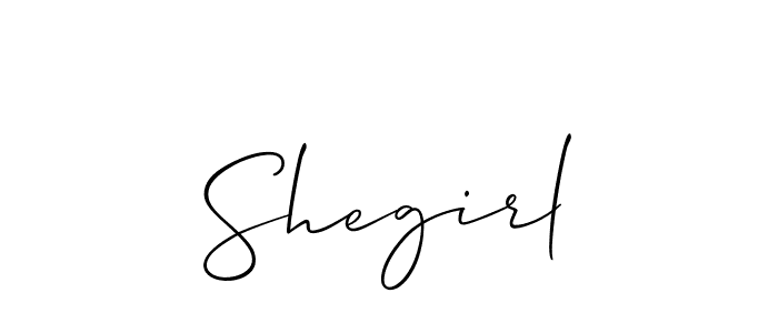 Make a beautiful signature design for name Shegirl. Use this online signature maker to create a handwritten signature for free. Shegirl signature style 2 images and pictures png