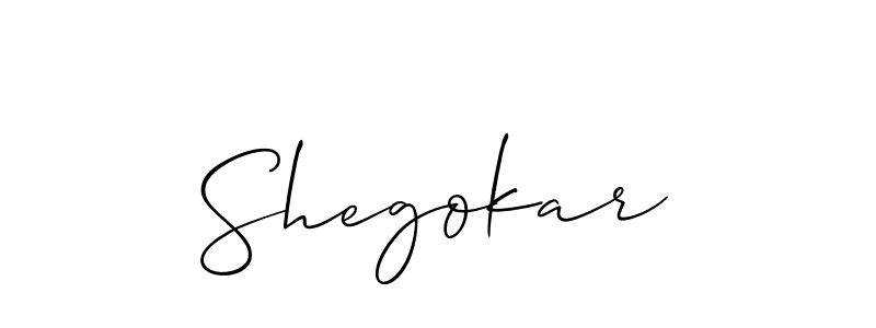 The best way (Allison_Script) to make a short signature is to pick only two or three words in your name. The name Shegokar include a total of six letters. For converting this name. Shegokar signature style 2 images and pictures png