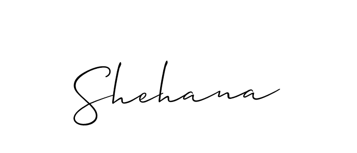 The best way (Allison_Script) to make a short signature is to pick only two or three words in your name. The name Shehana include a total of six letters. For converting this name. Shehana signature style 2 images and pictures png