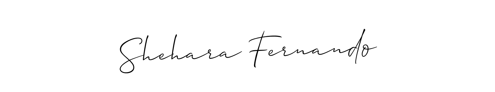 How to make Shehara Fernando name signature. Use Allison_Script style for creating short signs online. This is the latest handwritten sign. Shehara Fernando signature style 2 images and pictures png