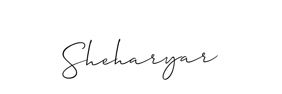 Also we have Sheharyar name is the best signature style. Create professional handwritten signature collection using Allison_Script autograph style. Sheharyar signature style 2 images and pictures png