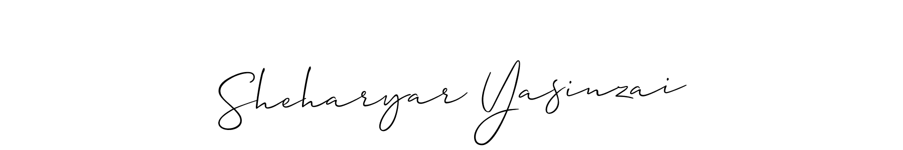 You should practise on your own different ways (Allison_Script) to write your name (Sheharyar Yasinzai) in signature. don't let someone else do it for you. Sheharyar Yasinzai signature style 2 images and pictures png