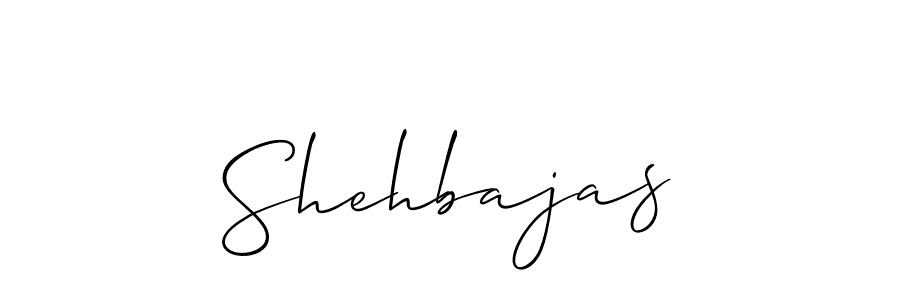 How to make Shehbajas signature? Allison_Script is a professional autograph style. Create handwritten signature for Shehbajas name. Shehbajas signature style 2 images and pictures png