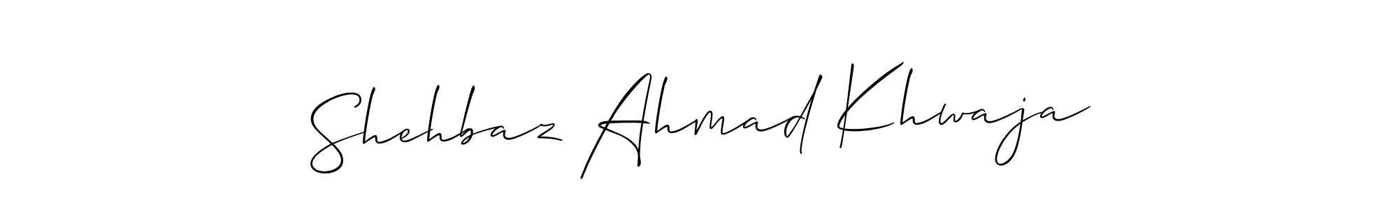 Use a signature maker to create a handwritten signature online. With this signature software, you can design (Allison_Script) your own signature for name Shehbaz Ahmad Khwaja. Shehbaz Ahmad Khwaja signature style 2 images and pictures png