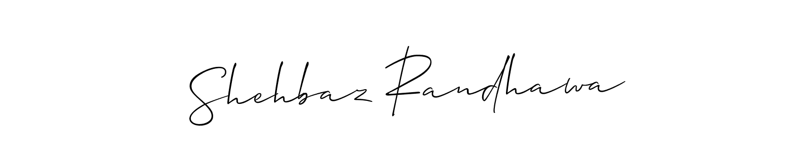 It looks lik you need a new signature style for name Shehbaz Randhawa. Design unique handwritten (Allison_Script) signature with our free signature maker in just a few clicks. Shehbaz Randhawa signature style 2 images and pictures png