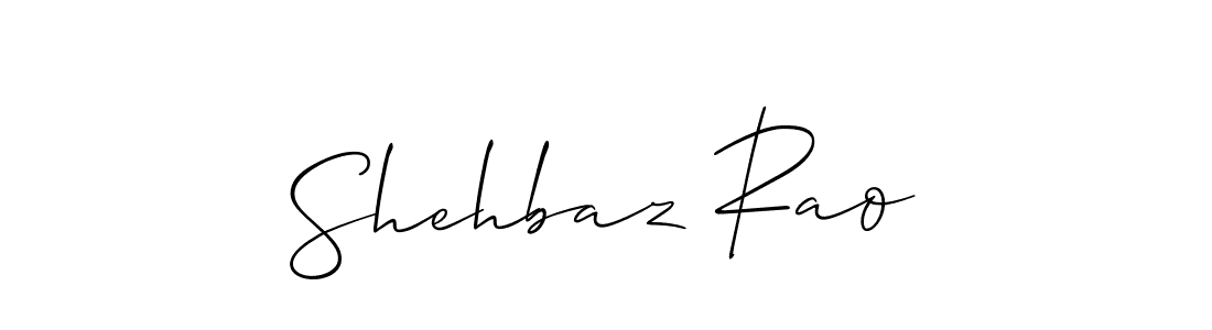 Allison_Script is a professional signature style that is perfect for those who want to add a touch of class to their signature. It is also a great choice for those who want to make their signature more unique. Get Shehbaz Rao name to fancy signature for free. Shehbaz Rao signature style 2 images and pictures png