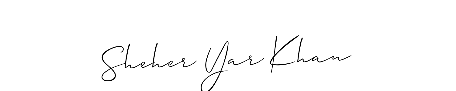 Once you've used our free online signature maker to create your best signature Allison_Script style, it's time to enjoy all of the benefits that Sheher Yar Khan name signing documents. Sheher Yar Khan signature style 2 images and pictures png