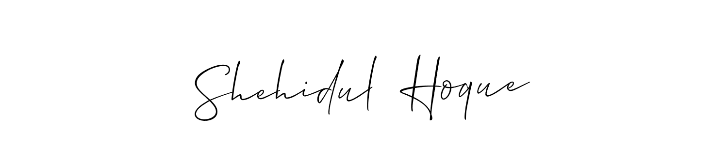 This is the best signature style for the Shehidul  Hoque name. Also you like these signature font (Allison_Script). Mix name signature. Shehidul  Hoque signature style 2 images and pictures png