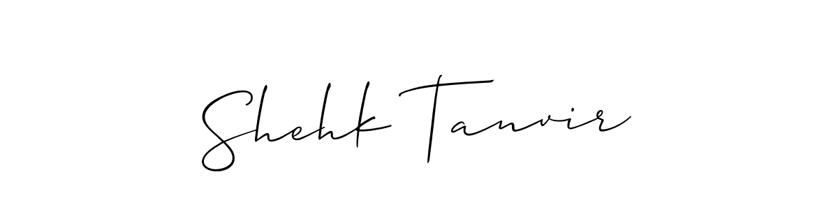 Also we have Shehk Tanvir name is the best signature style. Create professional handwritten signature collection using Allison_Script autograph style. Shehk Tanvir signature style 2 images and pictures png