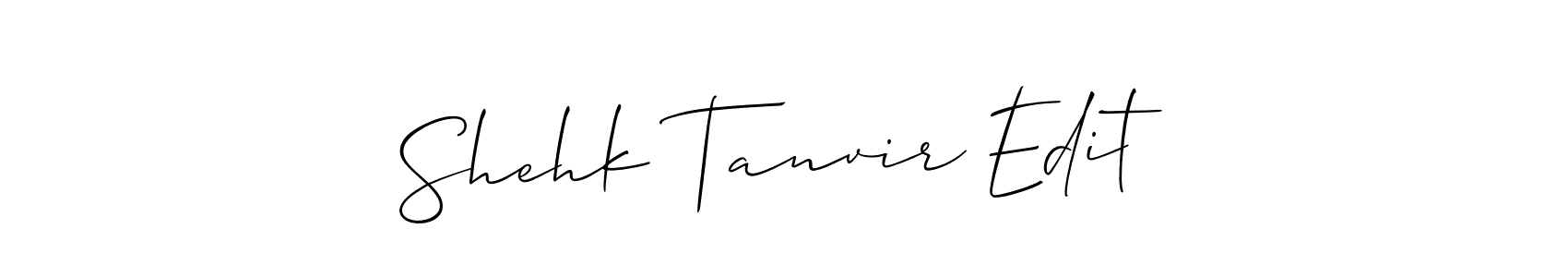 Similarly Allison_Script is the best handwritten signature design. Signature creator online .You can use it as an online autograph creator for name Shehk Tanvir Edit. Shehk Tanvir Edit signature style 2 images and pictures png