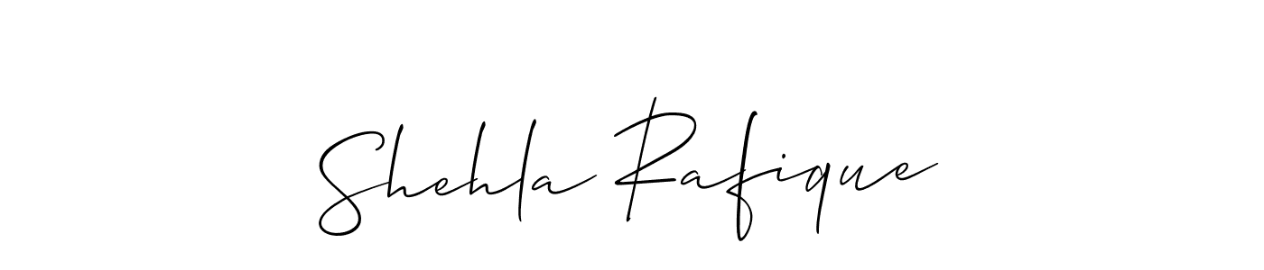 How to make Shehla Rafique name signature. Use Allison_Script style for creating short signs online. This is the latest handwritten sign. Shehla Rafique signature style 2 images and pictures png