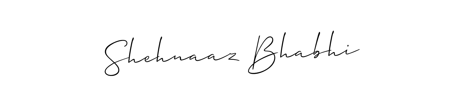 How to make Shehnaaz Bhabhi name signature. Use Allison_Script style for creating short signs online. This is the latest handwritten sign. Shehnaaz Bhabhi signature style 2 images and pictures png