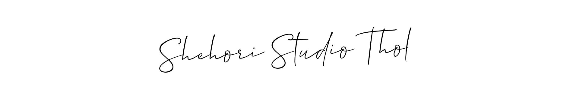 Create a beautiful signature design for name Shehori Studio Thol. With this signature (Allison_Script) fonts, you can make a handwritten signature for free. Shehori Studio Thol signature style 2 images and pictures png