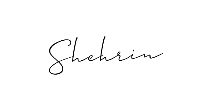 Use a signature maker to create a handwritten signature online. With this signature software, you can design (Allison_Script) your own signature for name Shehrin. Shehrin signature style 2 images and pictures png