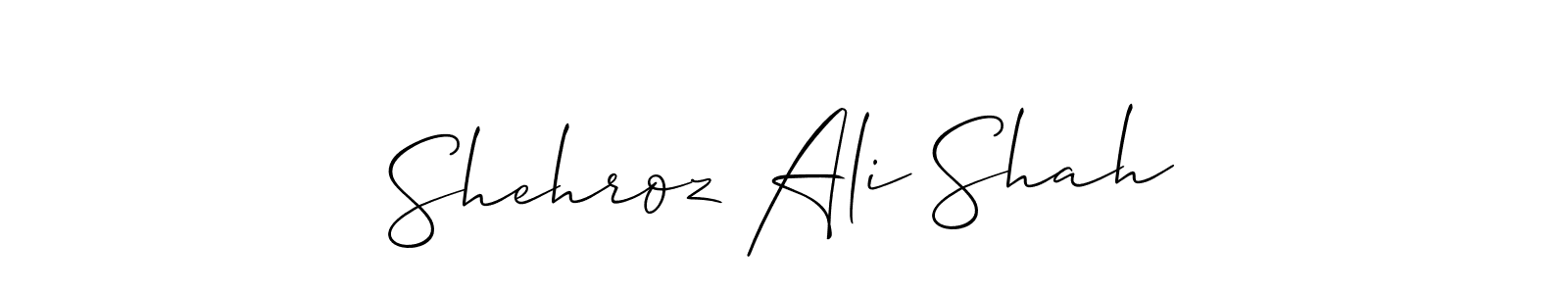 if you are searching for the best signature style for your name Shehroz Ali Shah. so please give up your signature search. here we have designed multiple signature styles  using Allison_Script. Shehroz Ali Shah signature style 2 images and pictures png