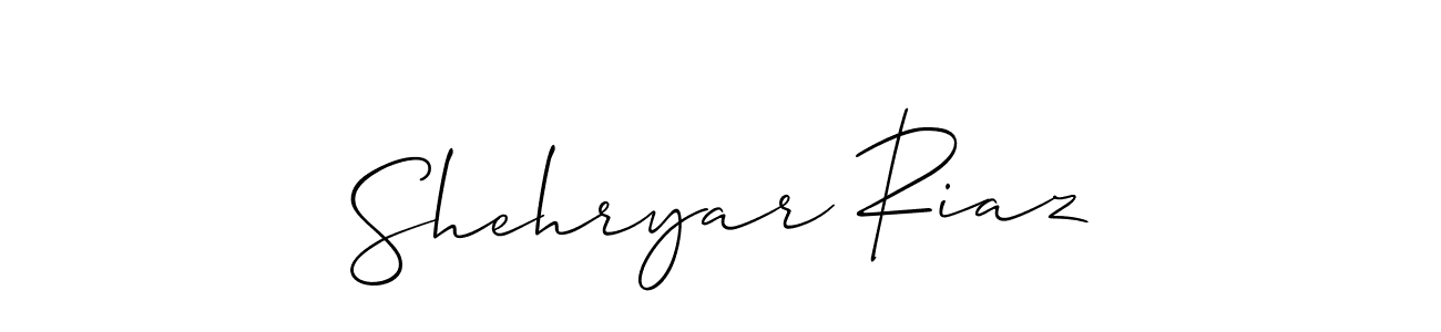 Allison_Script is a professional signature style that is perfect for those who want to add a touch of class to their signature. It is also a great choice for those who want to make their signature more unique. Get Shehryar Riaz name to fancy signature for free. Shehryar Riaz signature style 2 images and pictures png