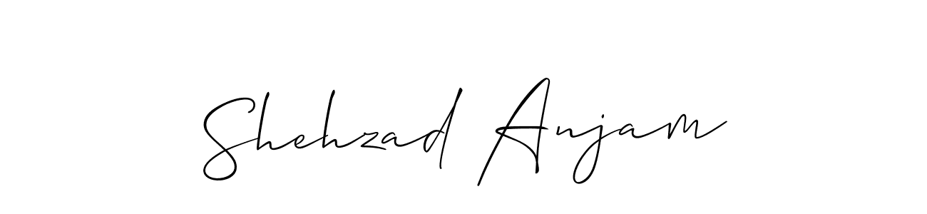 How to Draw Shehzad Anjam signature style? Allison_Script is a latest design signature styles for name Shehzad Anjam. Shehzad Anjam signature style 2 images and pictures png