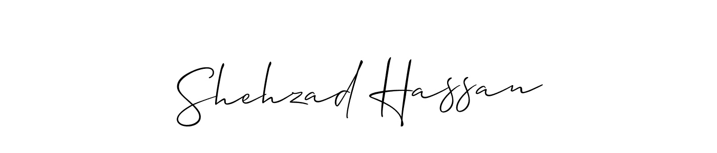 How to make Shehzad Hassan signature? Allison_Script is a professional autograph style. Create handwritten signature for Shehzad Hassan name. Shehzad Hassan signature style 2 images and pictures png