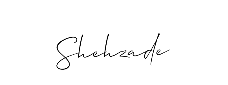 How to make Shehzade signature? Allison_Script is a professional autograph style. Create handwritten signature for Shehzade name. Shehzade signature style 2 images and pictures png