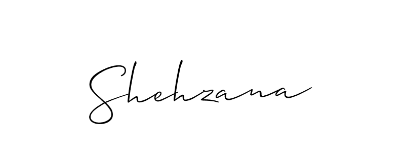 How to make Shehzana name signature. Use Allison_Script style for creating short signs online. This is the latest handwritten sign. Shehzana signature style 2 images and pictures png