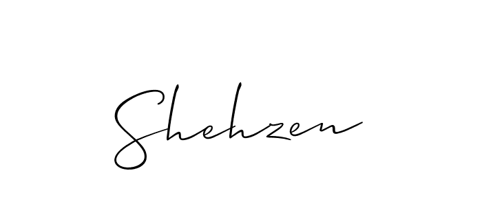 Best and Professional Signature Style for Shehzen. Allison_Script Best Signature Style Collection. Shehzen signature style 2 images and pictures png