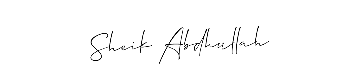 Sheik Abdhullah stylish signature style. Best Handwritten Sign (Allison_Script) for my name. Handwritten Signature Collection Ideas for my name Sheik Abdhullah. Sheik Abdhullah signature style 2 images and pictures png