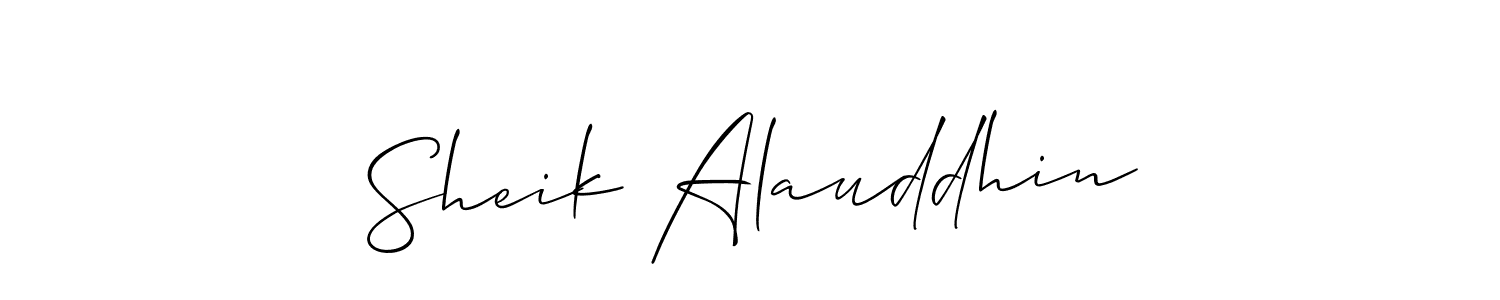 The best way (Allison_Script) to make a short signature is to pick only two or three words in your name. The name Sheik Alauddhin include a total of six letters. For converting this name. Sheik Alauddhin signature style 2 images and pictures png