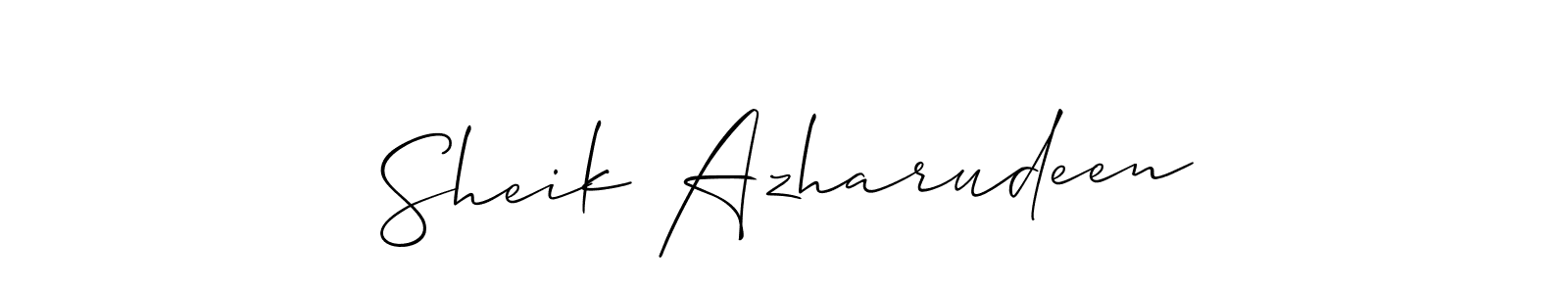 This is the best signature style for the Sheik Azharudeen name. Also you like these signature font (Allison_Script). Mix name signature. Sheik Azharudeen signature style 2 images and pictures png