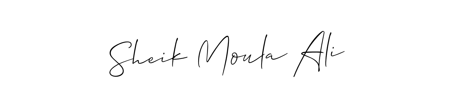 Also You can easily find your signature by using the search form. We will create Sheik Moula Ali name handwritten signature images for you free of cost using Allison_Script sign style. Sheik Moula Ali signature style 2 images and pictures png