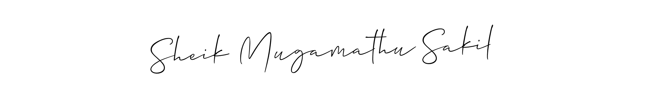 You can use this online signature creator to create a handwritten signature for the name Sheik Mugamathu Sakil. This is the best online autograph maker. Sheik Mugamathu Sakil signature style 2 images and pictures png